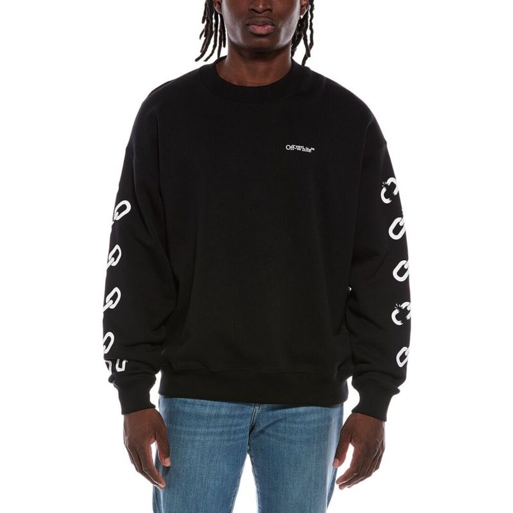 Off-White™ Mens Off-White Crewneck Sweatshirt, Black